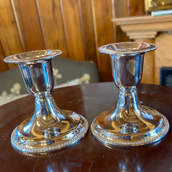 Vintage silver plated candle sticks Elegant Living